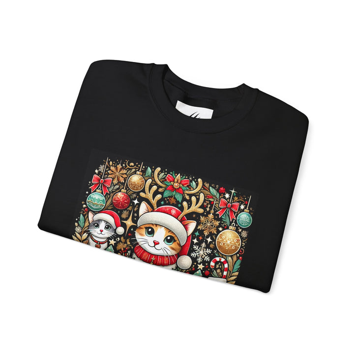 The Claw Cove™ Unisex Kitty Kat Christmas Crewneck Sweatshirt