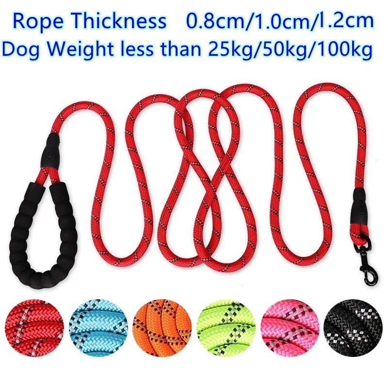 150/200/300Cm Strong Dog Leash Pet Leashes Reflective Leash for Big Small Medium Large Dog Leash Drag Pull Tow Golden Retriever