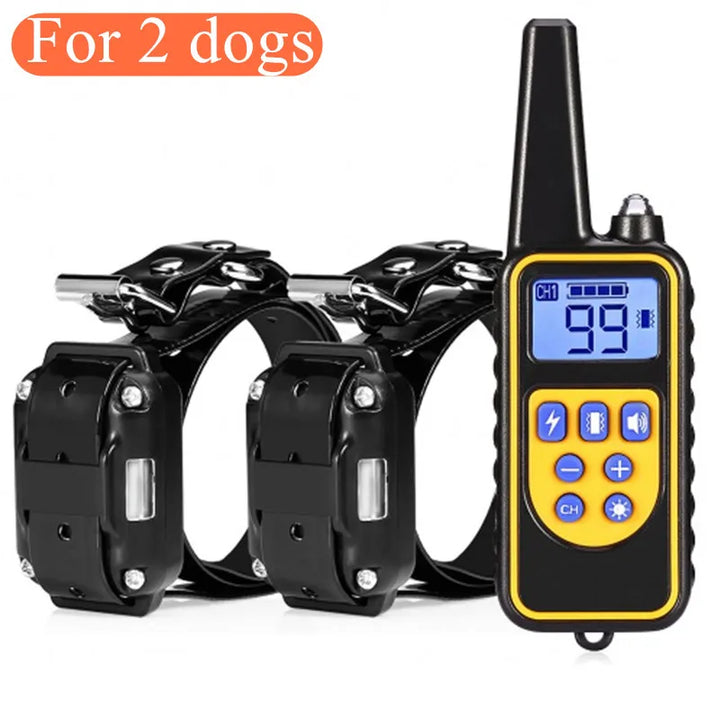 Smart Dog Shock Collar Dogs Waterproof Training Collar for Dogs Large Medium Small with Rechargeable Remote, Beep Vibration And