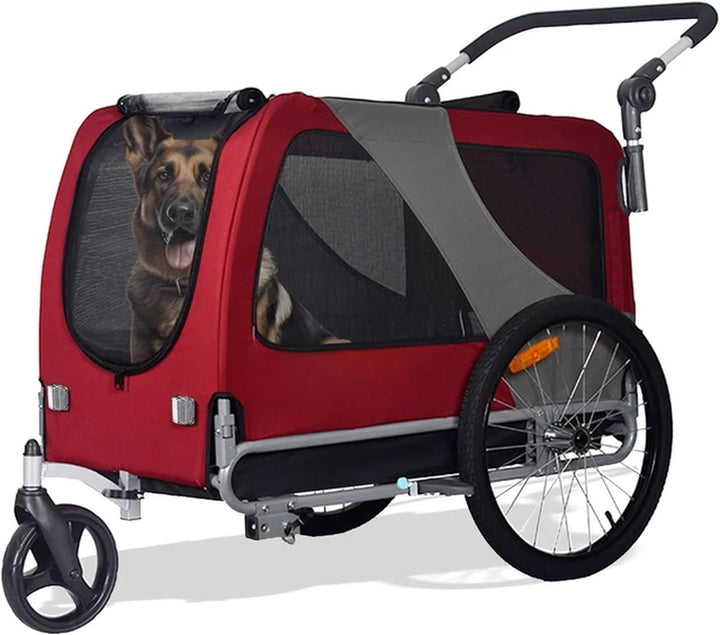 Looking for a Versatile Way to Transport Your Pets? Choose Our Premium Large/XL Pet Bike Trailer & Stroller with Low Center of Gravity and Easy Folding Frame – Perfect for Large Dogs or Multiple Small Dogs!