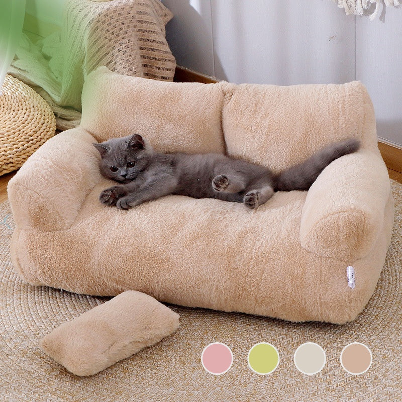 Luxury Cat Bed Sofa Winter Warm Cat Nest Pet Bed for Small Medium Dogs Cats Comfortable Plush Puppy Bed Pet Supplies