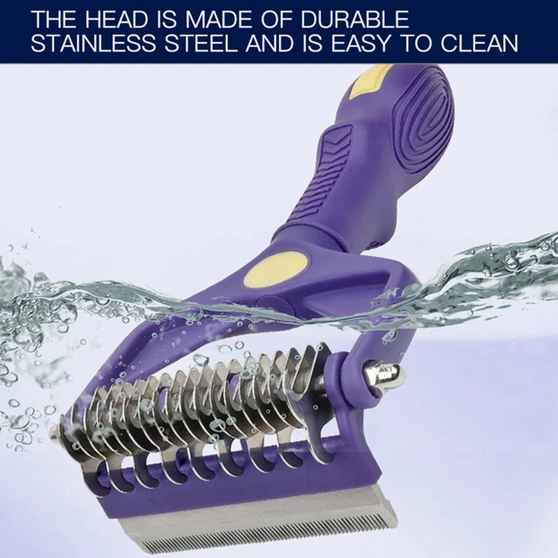 Dematting Comb for Pets - Undercoat Rake for Thick Hair Pets Hair 