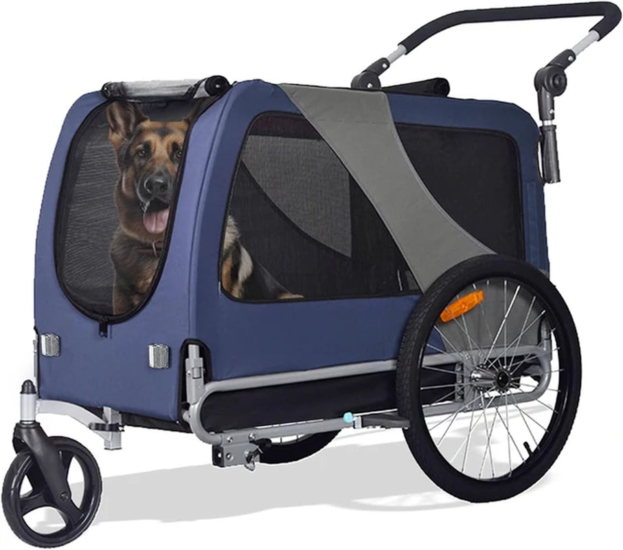 Looking for a Versatile Way to Transport Your Pets? Choose Our Premium Large/XL Pet Bike Trailer & Stroller with Low Center of Gravity and Easy Folding Frame – Perfect for Large Dogs or Multiple Small Dogs!