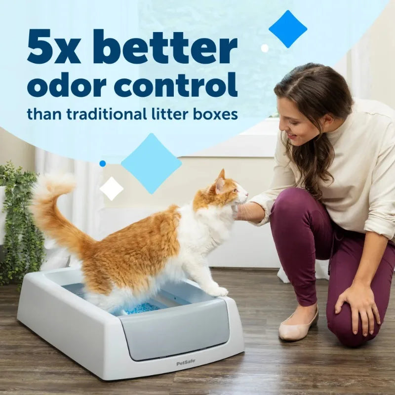 Complete Self-Cleaning Litter Box - No Scooping Required - Unbeatable Odor Control