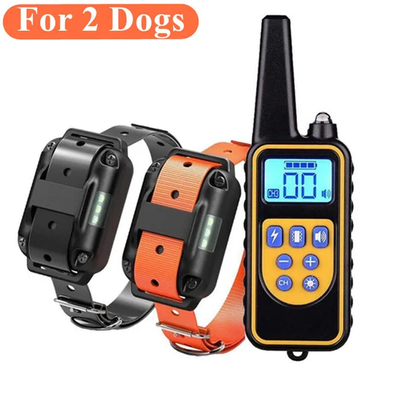 Smart Dog Shock Collar Dogs Waterproof Training Collar for Dogs Large Medium Small with Rechargeable Remote, Beep Vibration And