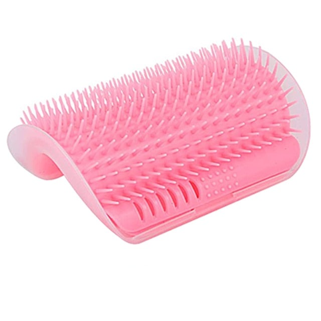 Corner-Mounted Pet Grooming Comb for Cats