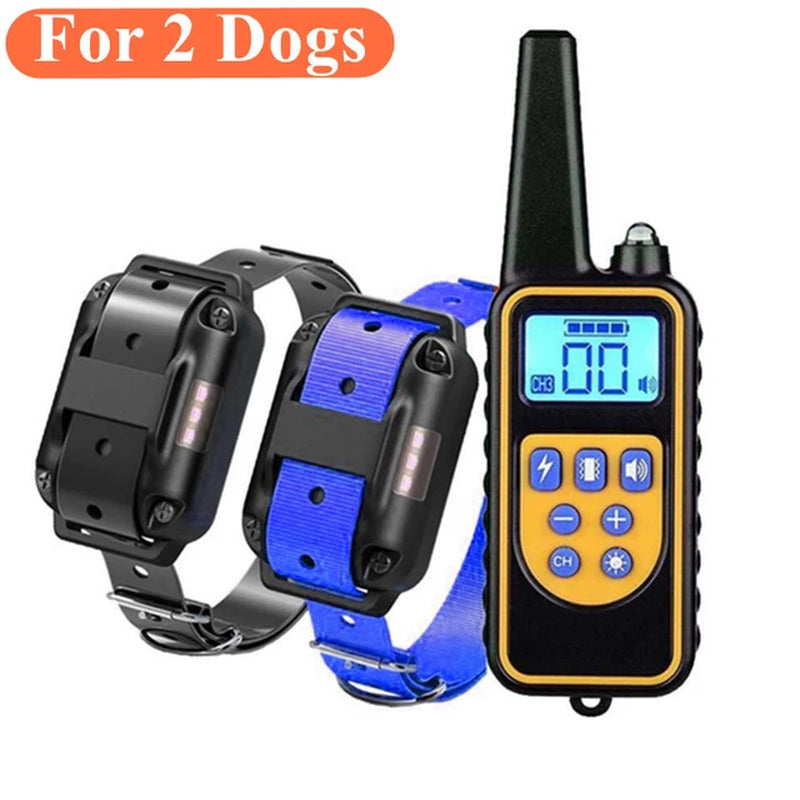 Smart Dog Shock Collar Dogs Waterproof Training Collar for Dogs Large Medium Small with Rechargeable Remote, Beep Vibration And