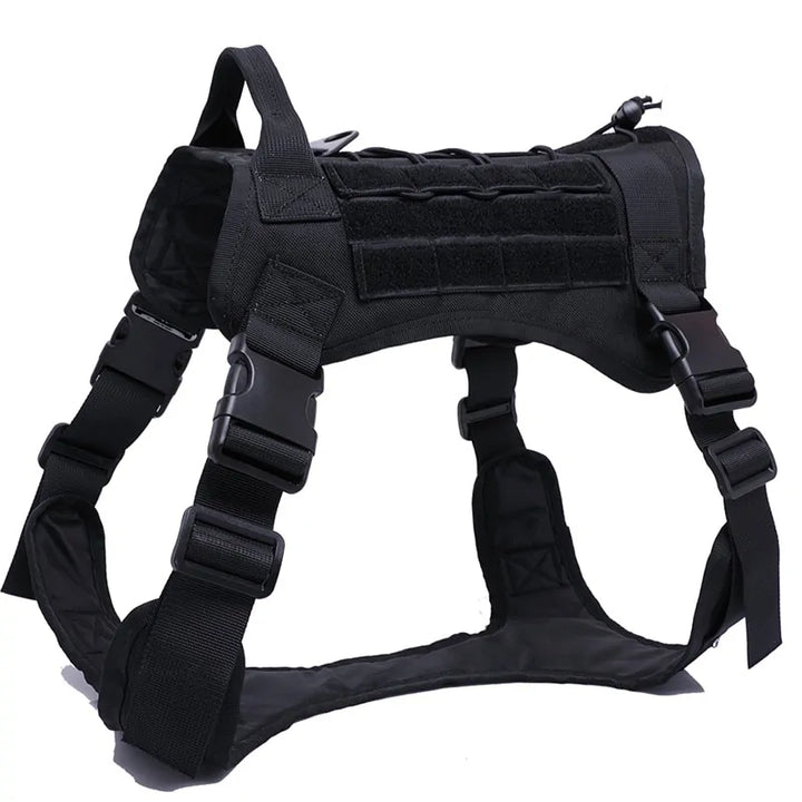 Tactical Dog Harness With Handle and Bungee Leash For Large Dogs