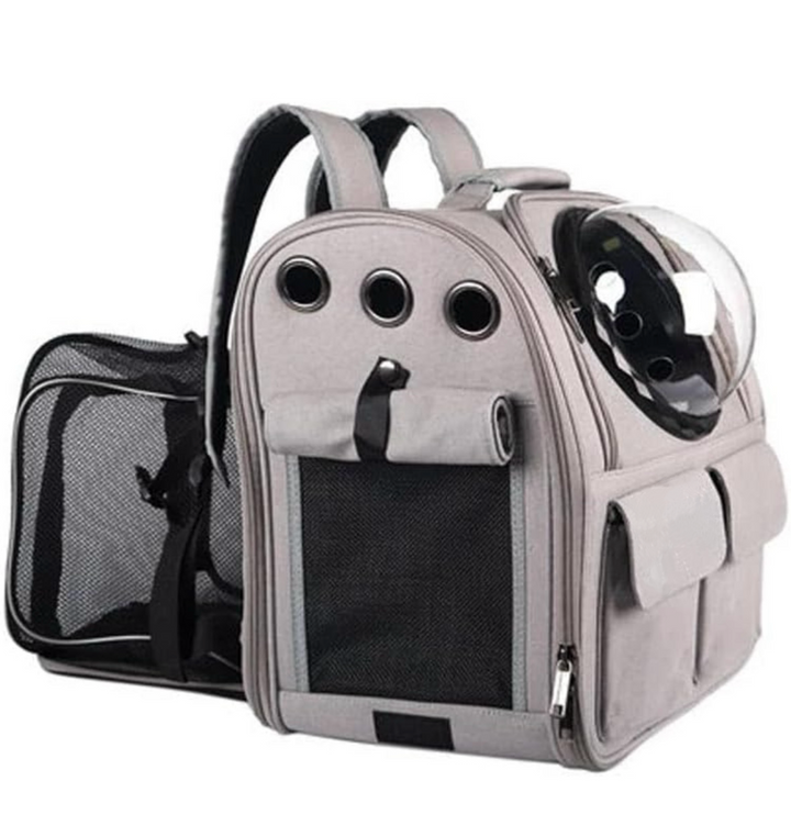 The Claw Cove™ Pet Supplies Cat Backpack Transparent Expandable Backpack Portable Backpack Dog Breathable Large Capacity Space Capsule Bag