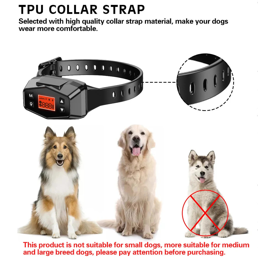 New GPS Dog Tracking Collar Outdoor Wireless Dog Fence System Smart Electric Shock Dog Training Waterproof Pet Collar for Dogs