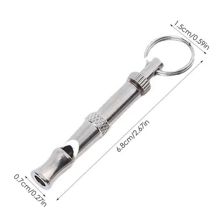 1 PC Dog Training Whistles Adjustable Frequencies Dog Training Whistle for Recall Silver Dog Flute Dog Training Whistle