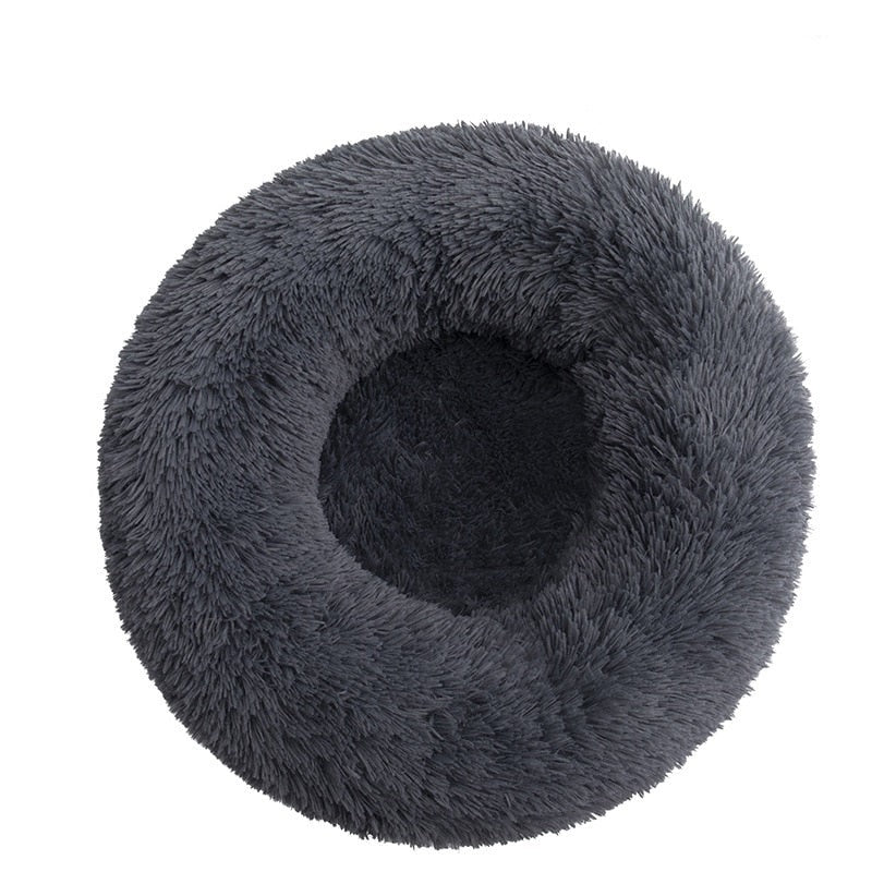 Donut-Shaped Plush Pet Bed