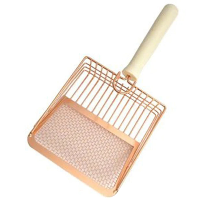 Pet Cleaning Tool Stainless Steel Washable Convenient Cat Litter Scoop Stainless Steel Durable Handle Pet Poop Shovel