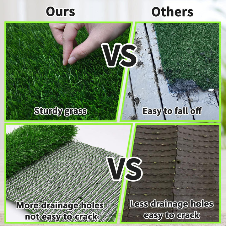 Grass Pad for Dogs 39.3 X 31.5 Inches Strong Absorbency Soft Artificial Grass for Pets Potty Training, Easy to Clean Fake Grass for Dog Indoor Outdoor Use(1 Pack)