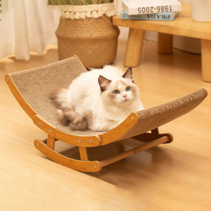 Corrugated Cat Scratcher Wear-Resistant Cat Lounge Bed Grinding Claw Toys for Cats Wooden Cat Scratch Board Pet Supplies