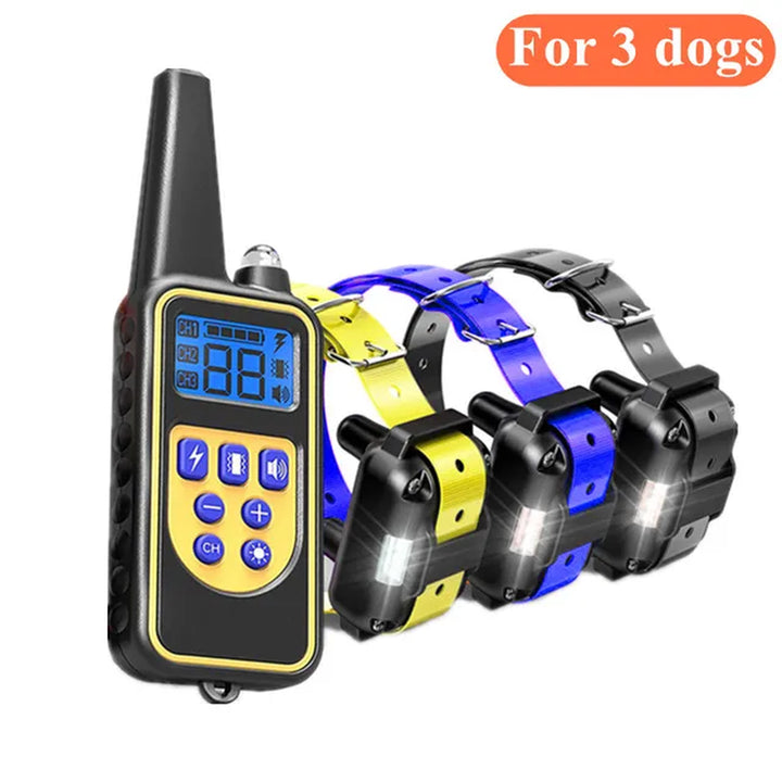 Smart Dog Shock Collar Dogs Waterproof Training Collar for Dogs Large Medium Small with Rechargeable Remote, Beep Vibration And