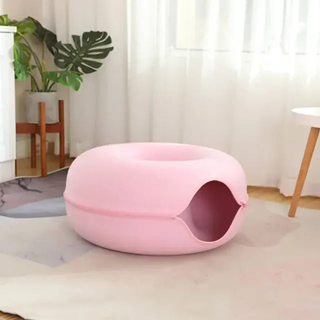 Cats Just Wanna Have Fun! The Claw Clove™ Interactive Cat Donut Bed